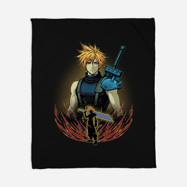 Buster Blade Shadowwork-None-Fleece-Blanket-Astrobot Invention