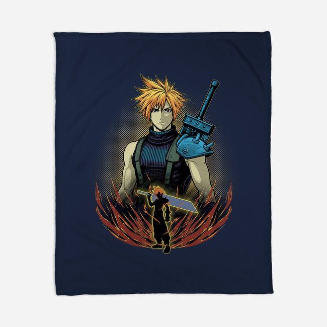 Buster Blade Shadowwork-None-Fleece-Blanket-Astrobot Invention