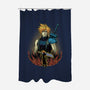 Buster Blade Shadowwork-None-Polyester-Shower Curtain-Astrobot Invention