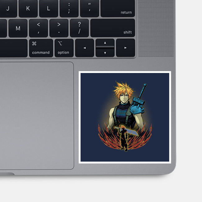 Buster Blade Shadowwork-None-Glossy-Sticker-Astrobot Invention