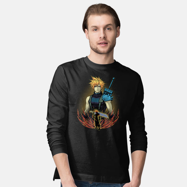 Buster Blade Shadowwork-Mens-Long Sleeved-Tee-Astrobot Invention