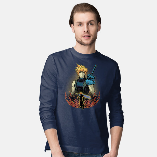 Buster Blade Shadowwork-Mens-Long Sleeved-Tee-Astrobot Invention