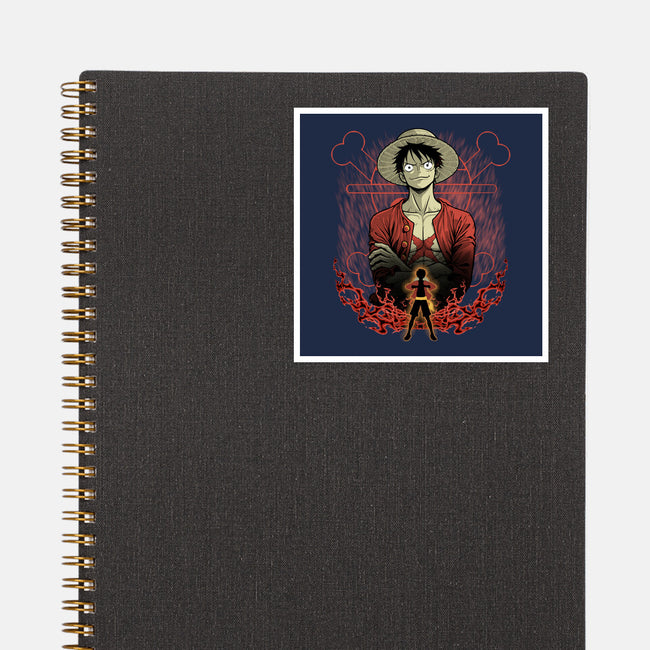 Straw Hat Captain Shadowwork-None-Glossy-Sticker-Astrobot Invention