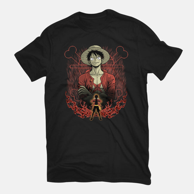 Straw Hat Captain Shadowwork-Youth-Basic-Tee-Astrobot Invention