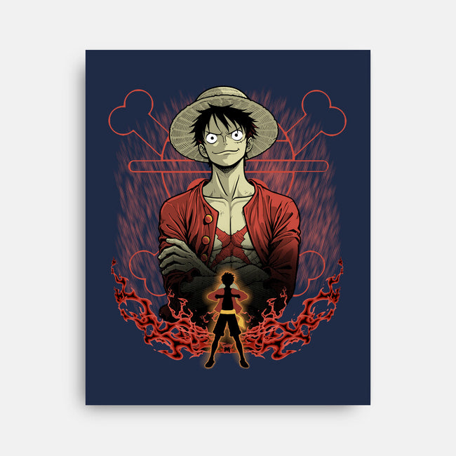 Straw Hat Captain Shadowwork-None-Stretched-Canvas-Astrobot Invention