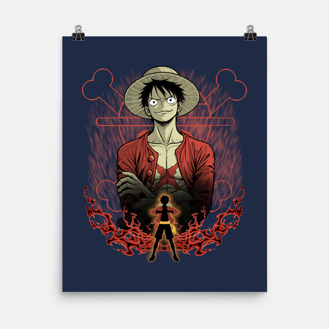 Straw Hat Captain Shadowwork-None-Matte-Poster-Astrobot Invention