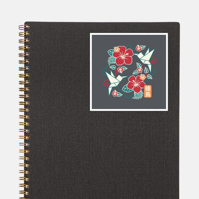 Origami Hummingbird-None-Glossy-Sticker-NemiMakeit