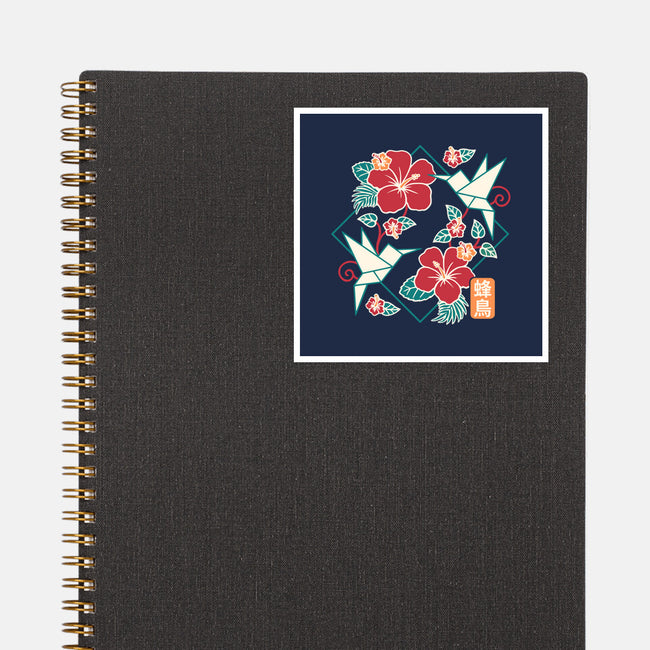 Origami Hummingbird-None-Glossy-Sticker-NemiMakeit