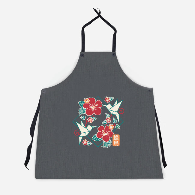 Origami Hummingbird-Unisex-Kitchen-Apron-NemiMakeit