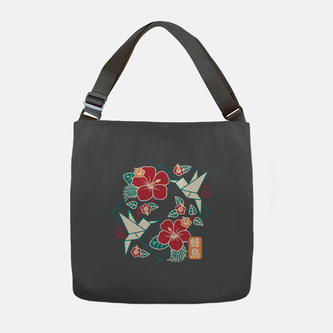 Origami Hummingbird-None-Adjustable Tote-Bag-NemiMakeit