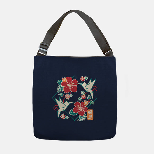 Origami Hummingbird-None-Adjustable Tote-Bag-NemiMakeit