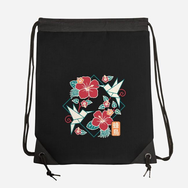 Origami Hummingbird-None-Drawstring-Bag-NemiMakeit