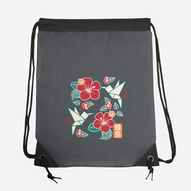 Origami Hummingbird-None-Drawstring-Bag-NemiMakeit
