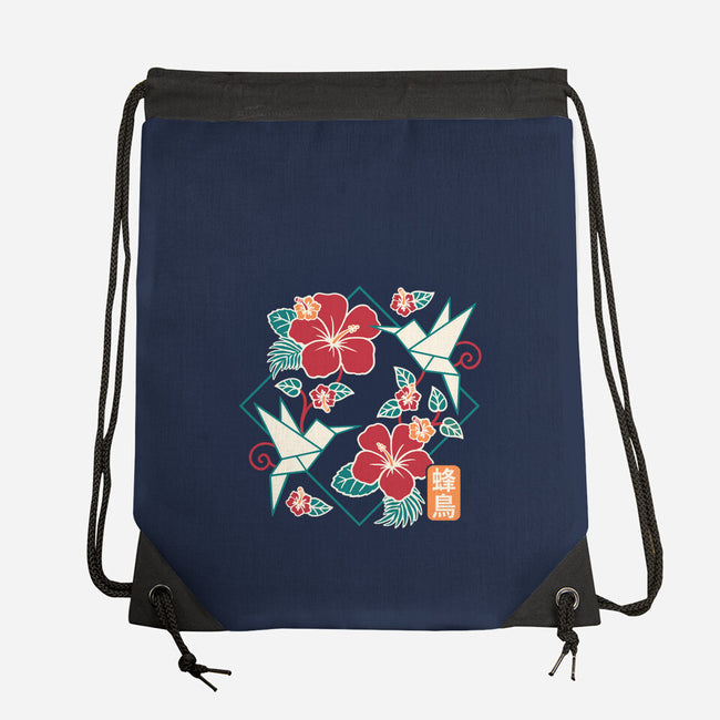 Origami Hummingbird-None-Drawstring-Bag-NemiMakeit