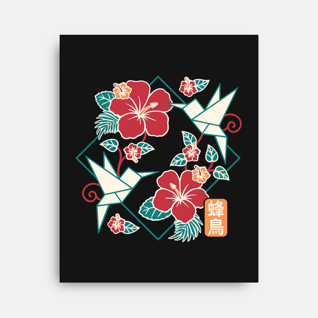 Origami Hummingbird-None-Stretched-Canvas-NemiMakeit