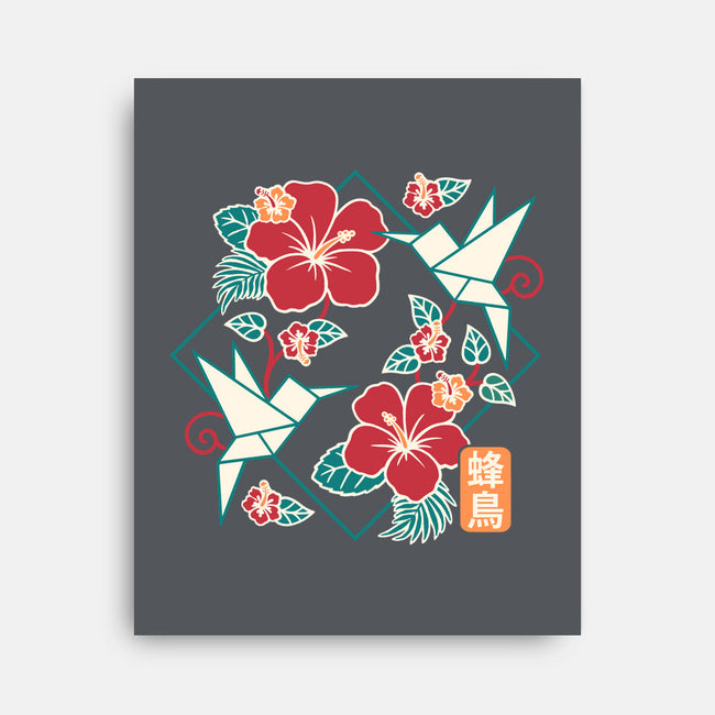 Origami Hummingbird-None-Stretched-Canvas-NemiMakeit