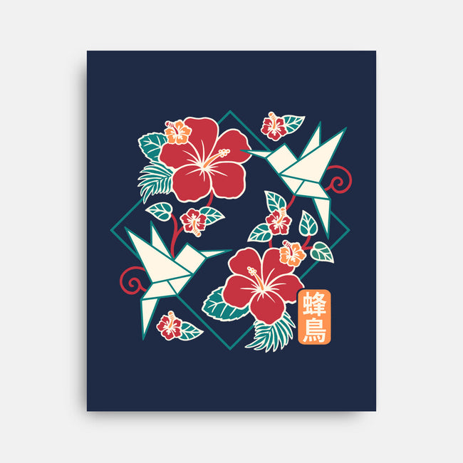 Origami Hummingbird-None-Stretched-Canvas-NemiMakeit