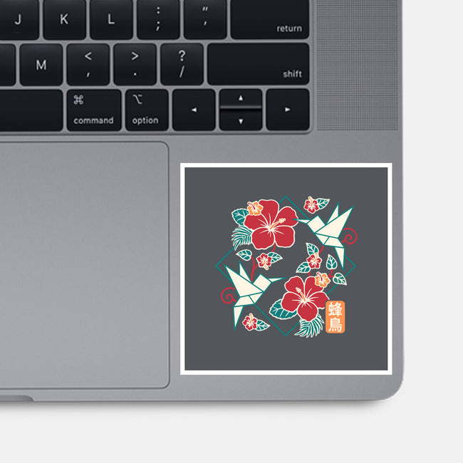 Origami Hummingbird-None-Glossy-Sticker-NemiMakeit