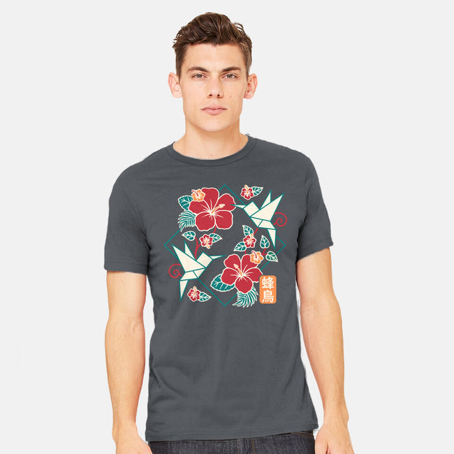 Origami Hummingbird-Mens-Heavyweight-Tee-NemiMakeit