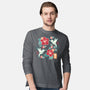 Origami Hummingbird-Mens-Long Sleeved-Tee-NemiMakeit