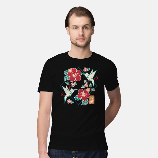 Origami Hummingbird-Mens-Premium-Tee-NemiMakeit