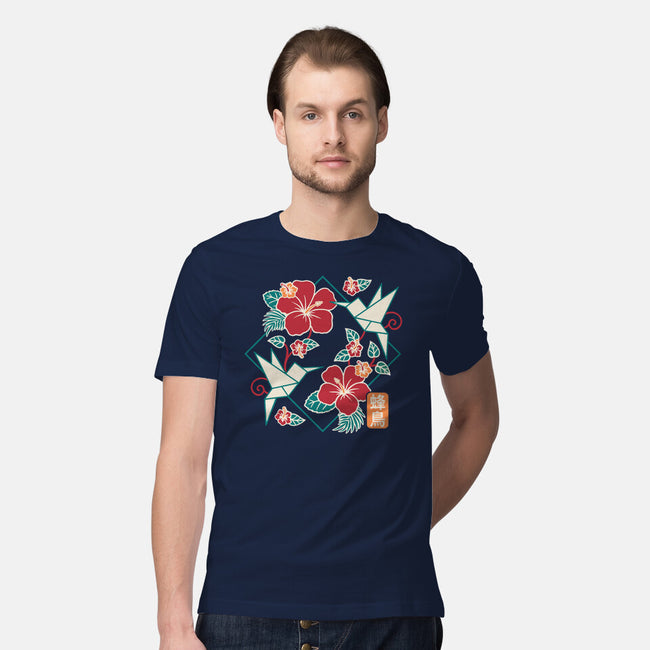 Origami Hummingbird-Mens-Premium-Tee-NemiMakeit