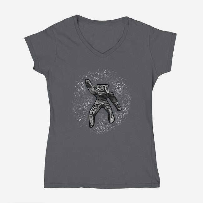 Xenonite Doll-Womens-V-Neck-Tee-nickzzarto