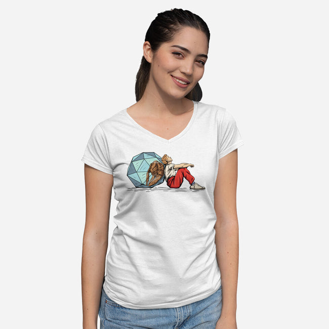 My Rock Friend-Womens-V-Neck-Tee-nickzzarto