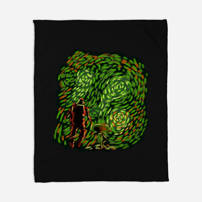 New Starry Night-None-Fleece-Blanket-nickzzarto