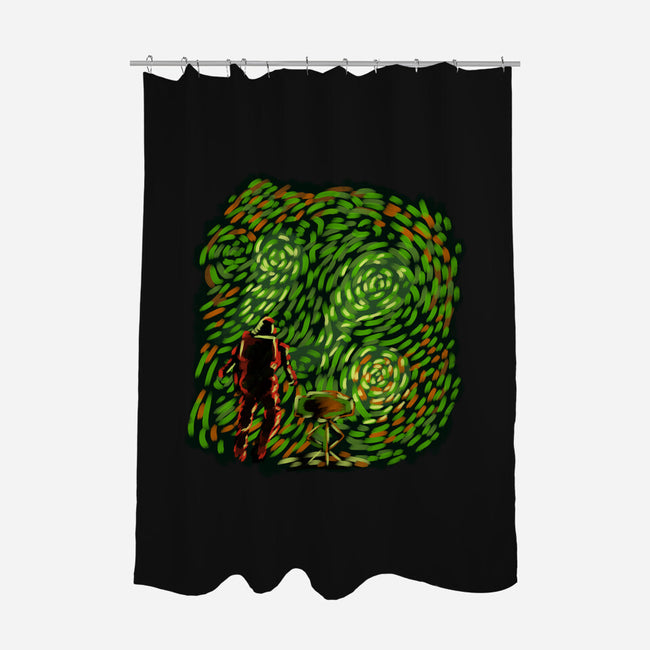 New Starry Night-None-Polyester-Shower Curtain-nickzzarto