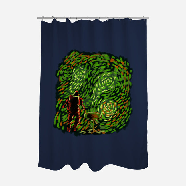 New Starry Night-None-Polyester-Shower Curtain-nickzzarto