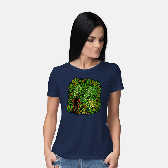 New Starry Night-Womens-Basic-Tee-nickzzarto