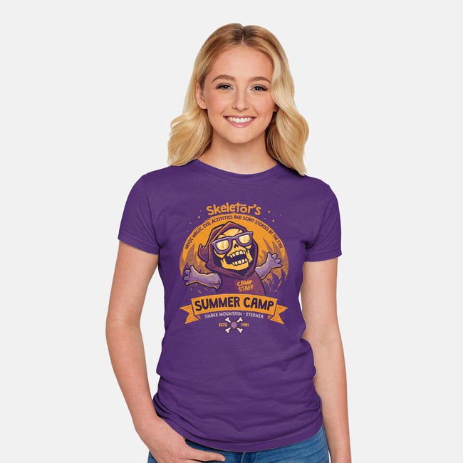 Skeletor Summer Camp-Womens-Fitted-Tee-teesgeex