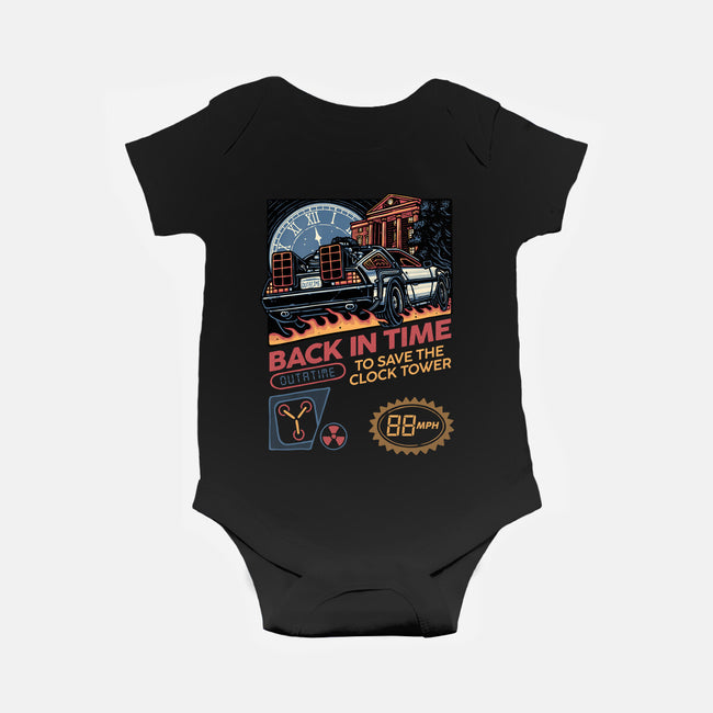 To Save The Clock Tower-Baby-Basic-Onesie-glitchygorilla