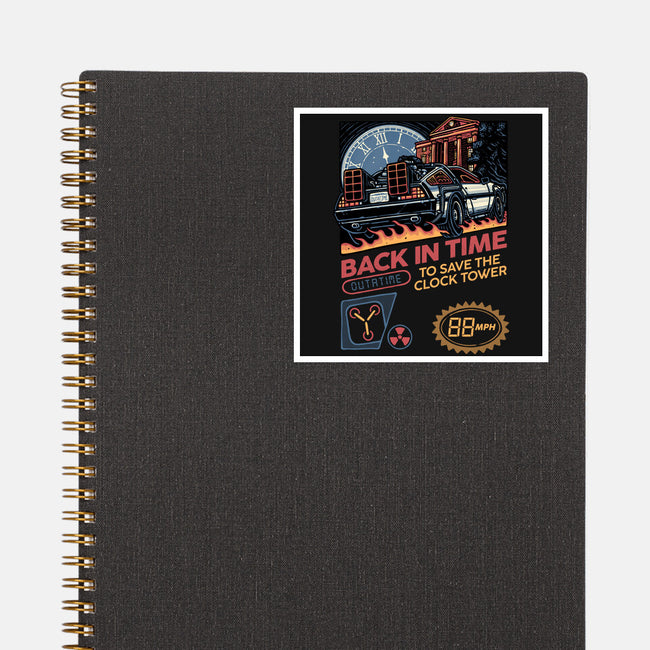 To Save The Clock Tower-None-Glossy-Sticker-glitchygorilla