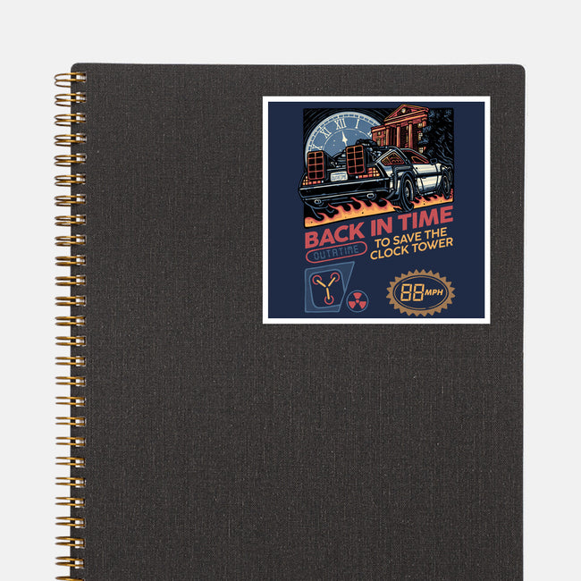 To Save The Clock Tower-None-Glossy-Sticker-glitchygorilla