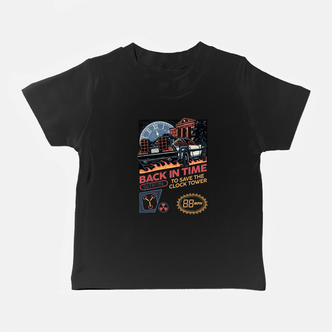 To Save The Clock Tower-Baby-Basic-Tee-glitchygorilla