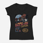 To Save The Clock Tower-Womens-V-Neck-Tee-glitchygorilla