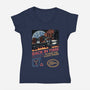 To Save The Clock Tower-Womens-V-Neck-Tee-glitchygorilla