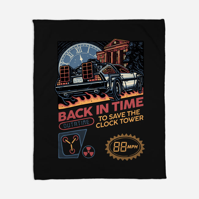 To Save The Clock Tower-None-Fleece-Blanket-glitchygorilla