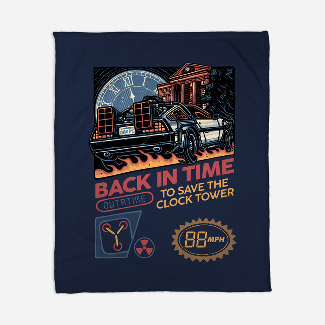 To Save The Clock Tower-None-Fleece-Blanket-glitchygorilla