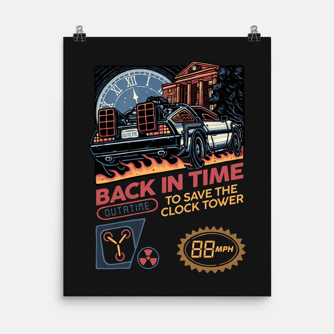 To Save The Clock Tower-None-Matte-Poster-glitchygorilla