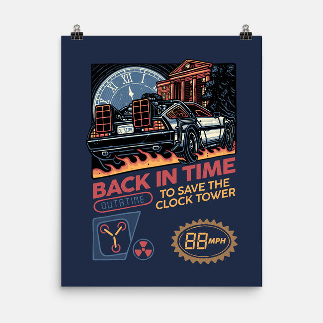 To Save The Clock Tower-None-Matte-Poster-glitchygorilla