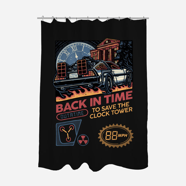 To Save The Clock Tower-None-Polyester-Shower Curtain-glitchygorilla