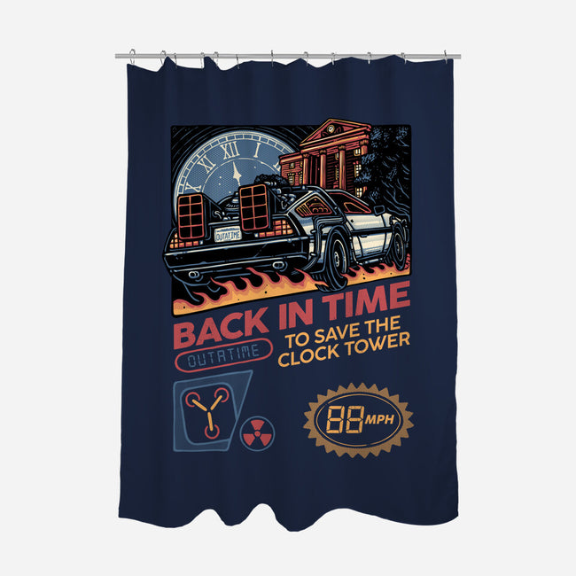 To Save The Clock Tower-None-Polyester-Shower Curtain-glitchygorilla