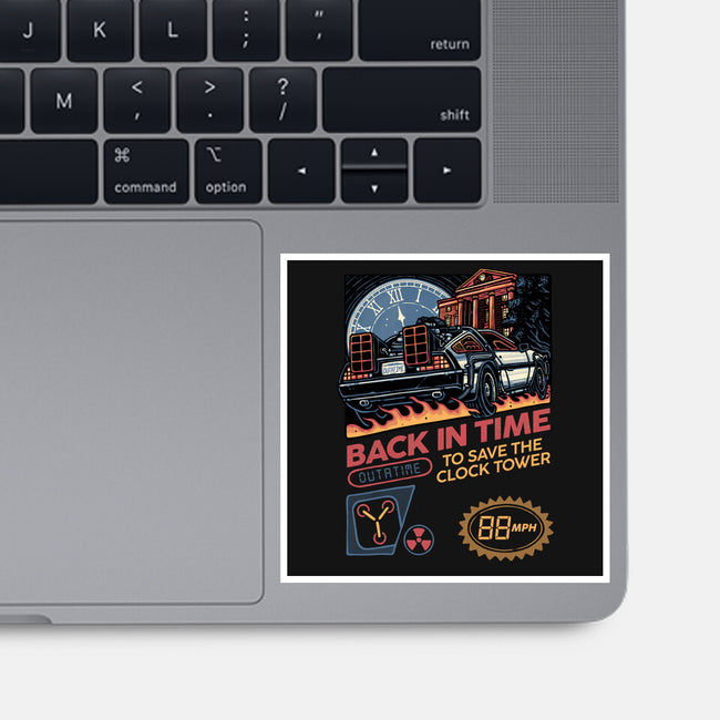 To Save The Clock Tower-None-Glossy-Sticker-glitchygorilla