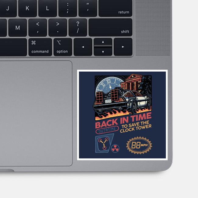 To Save The Clock Tower-None-Glossy-Sticker-glitchygorilla