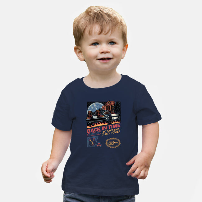 To Save The Clock Tower-Baby-Basic-Tee-glitchygorilla