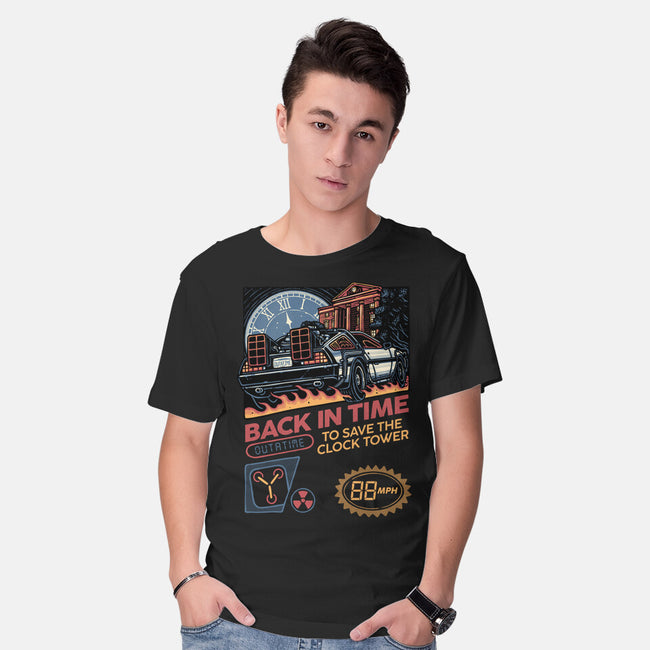 To Save The Clock Tower-Mens-Basic-Tee-glitchygorilla
