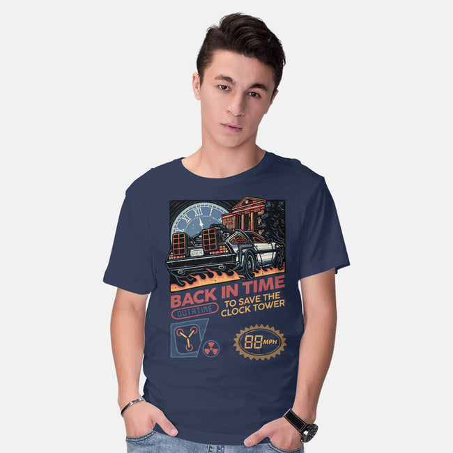 To Save The Clock Tower-Mens-Basic-Tee-glitchygorilla